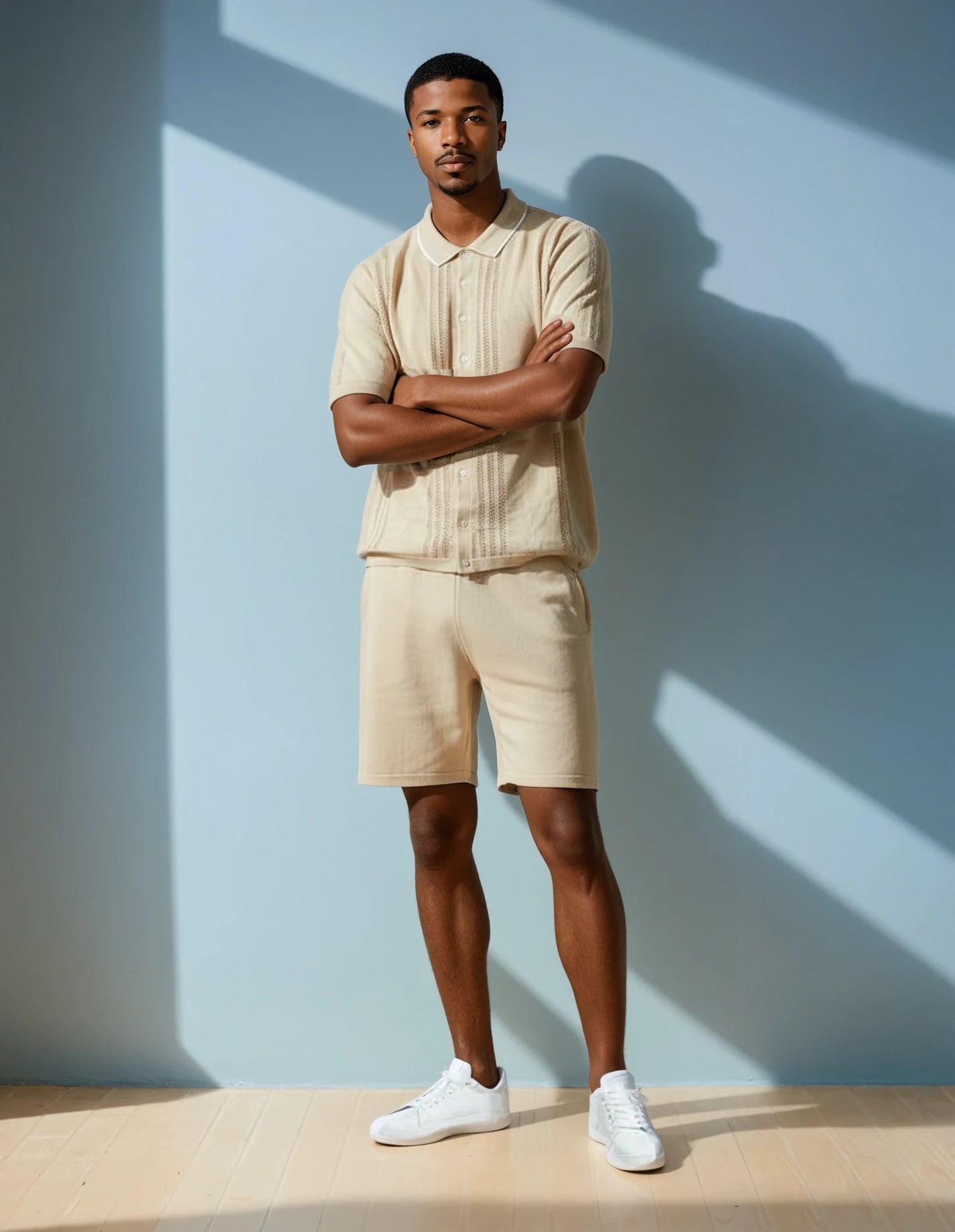 Dune Knit Shirt And Short Set