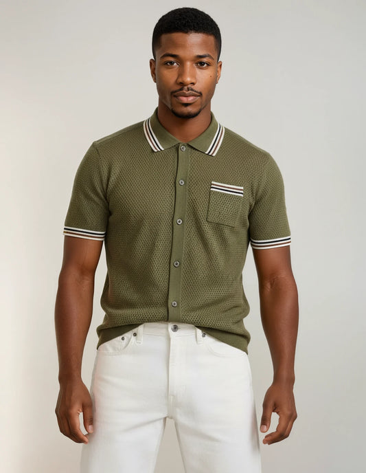 Verdant Mesh Summer Button Up Shirt