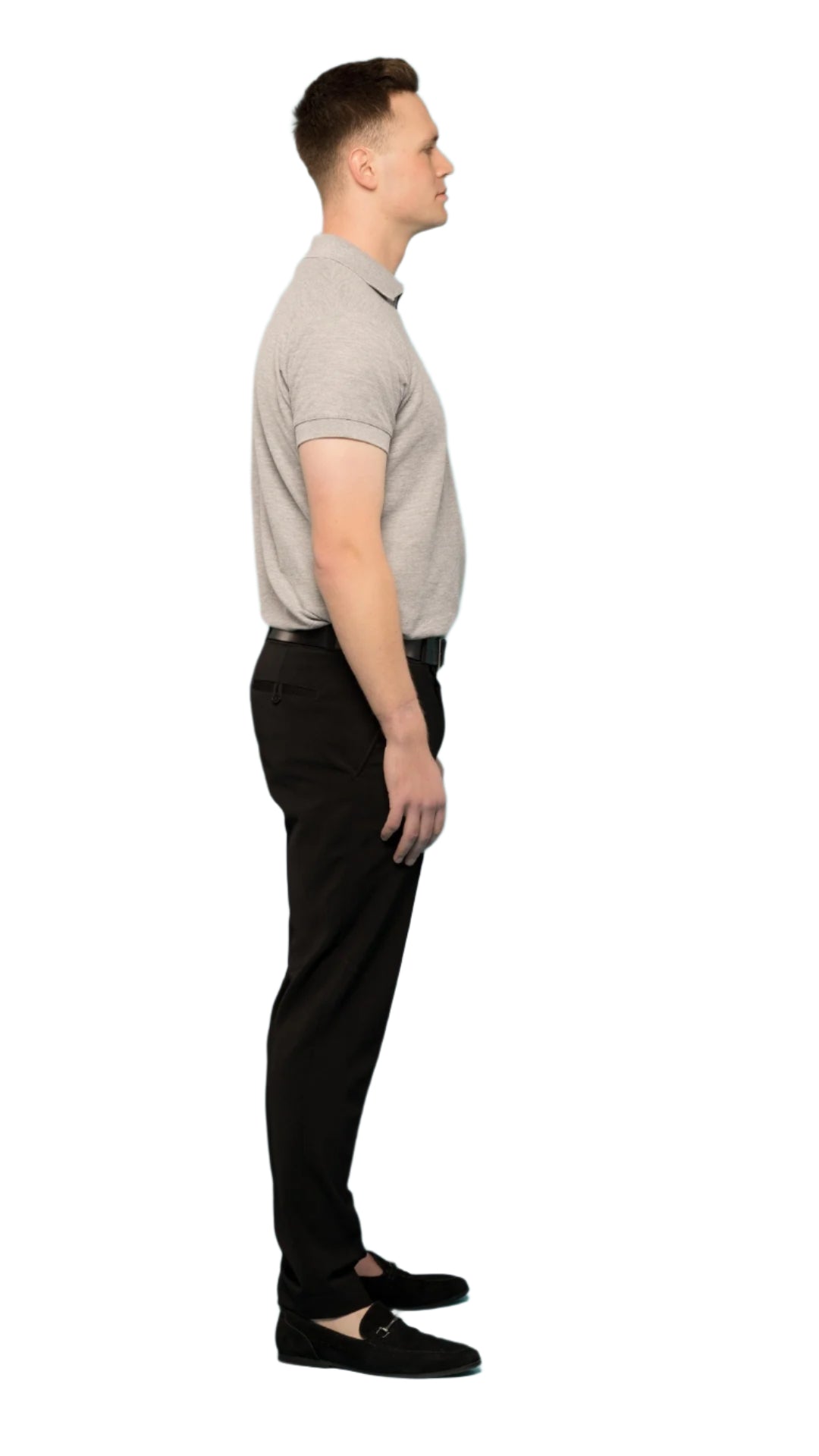 Silverstone Grey Luxe Zip-Up Polo Shirt - Gorvelo